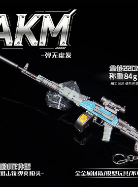 AKM金属模型枪钥匙扣可拆配件版全金属工艺品摆件玩具