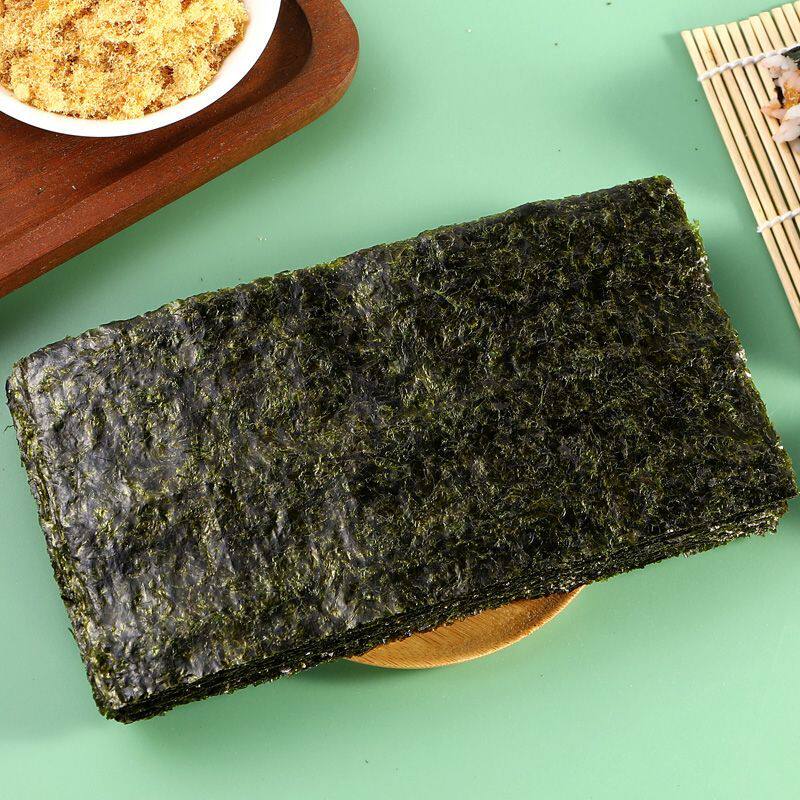 商用半切型海苔墨绿色饭团1000张三角饭团专用卷紫菜包饭寿司