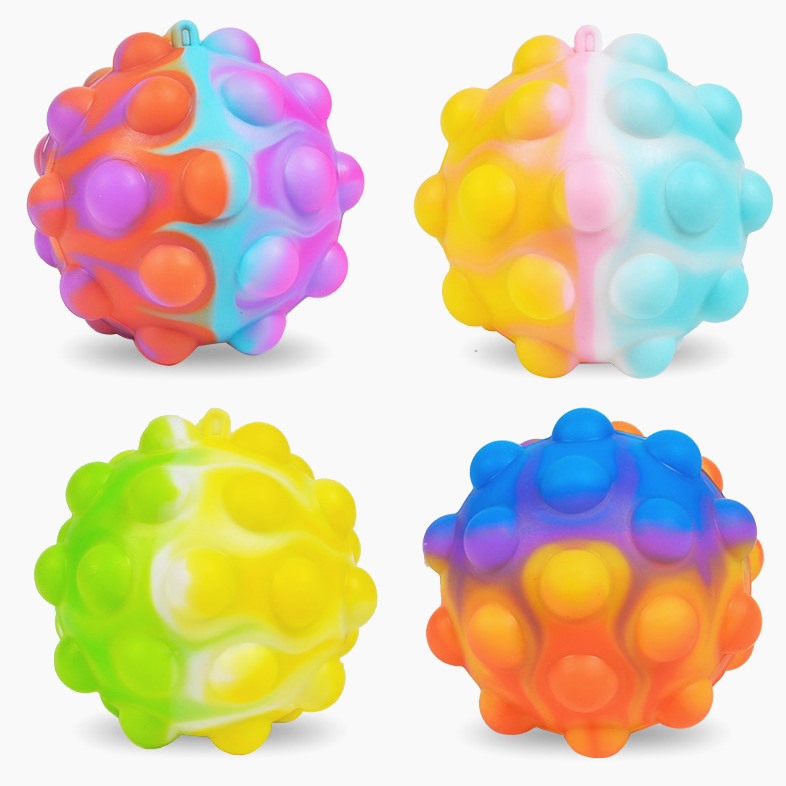 Squeeze Pop It Ball Fidget Silicone Sensory Toys Stress球