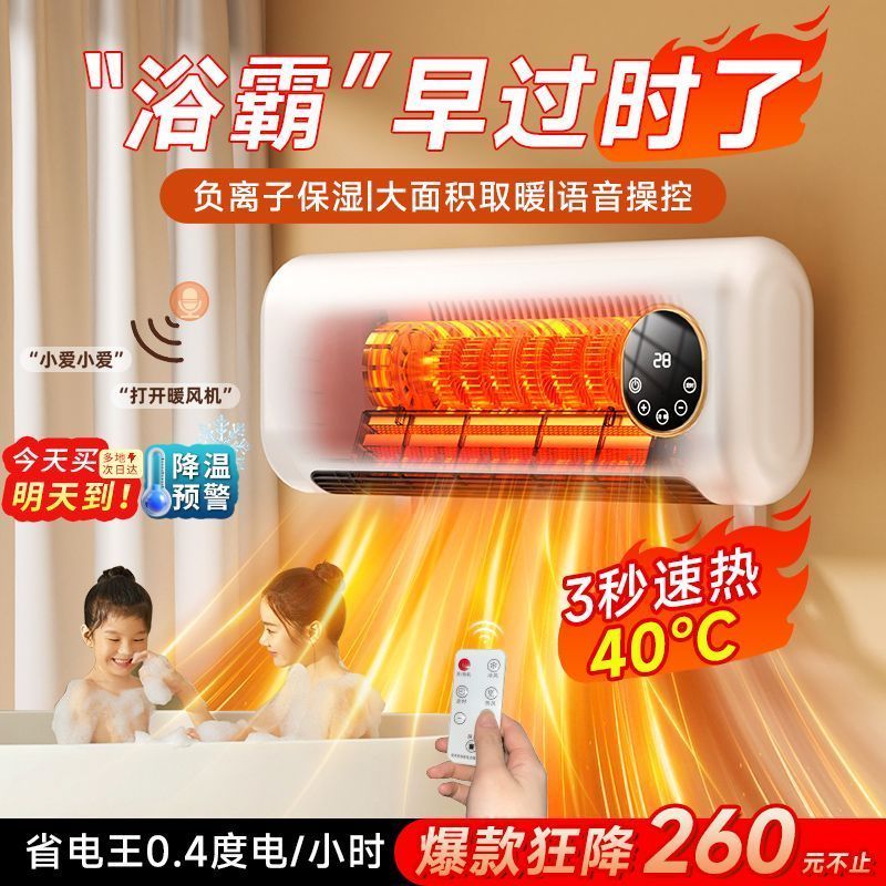 新款德国浴室取暖器暖风机家用浴霸壁挂式电暖气大面积供暖电暖器
