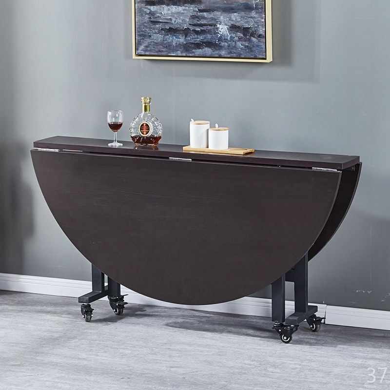 【首单立减】折叠桌家用餐桌客厅大圆桌小户型圆形桌面可移动饭桌