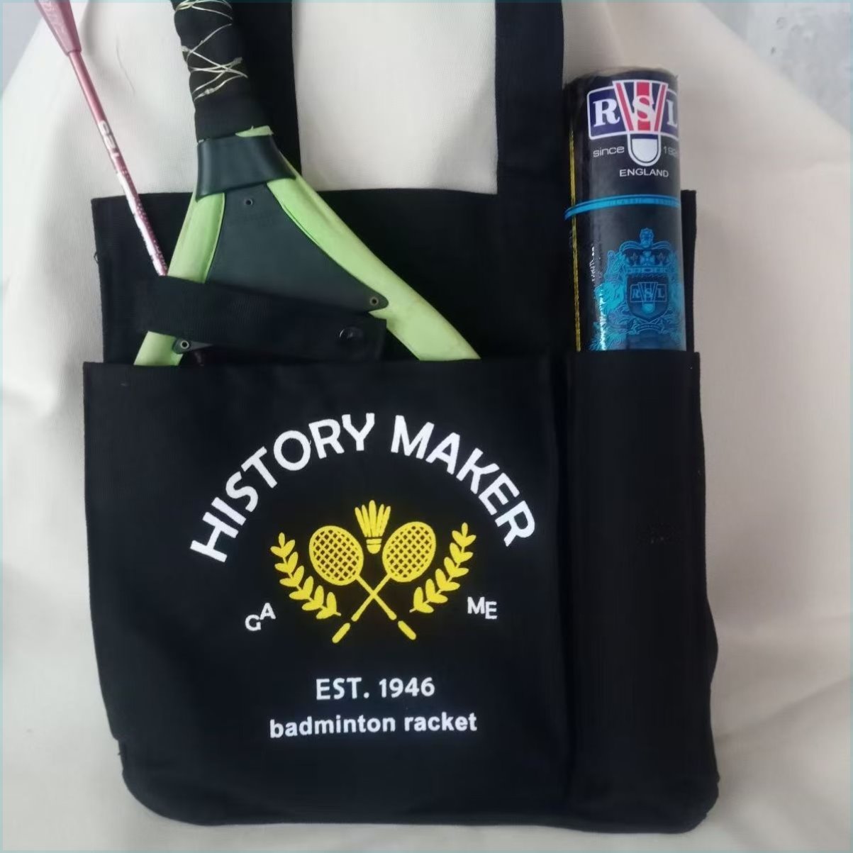 羽毛球拍包运动健身大容量帆布包单肩女新款高颜值便携手提网球包