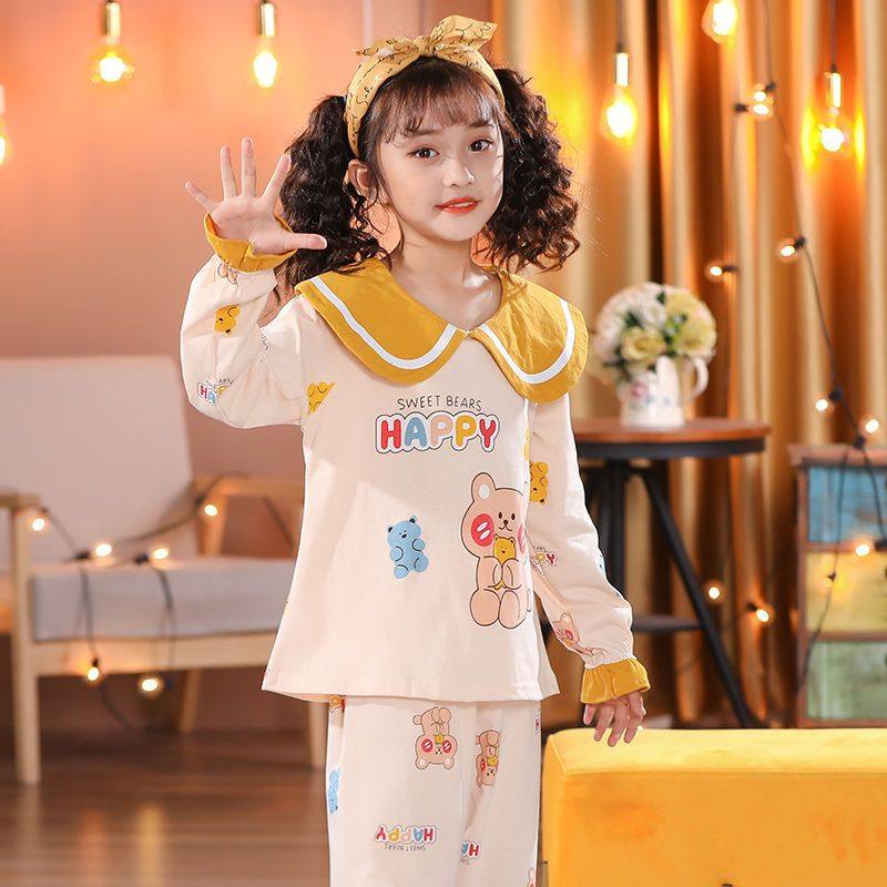 儿童女童睡衣春秋季长袖长裤纯棉夏薄款中大童女孩公主家居服套装,童装/婴儿装/亲子装,家居服套装,淘宝优惠券,粉丝福利购,淘宝优惠卷