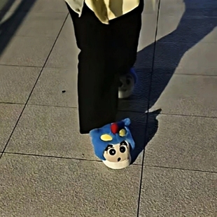 蜡笔小新变身拖鞋男款棉拖鞋变脸秋冬季居家保暖呆萌毛绒棉拖女生