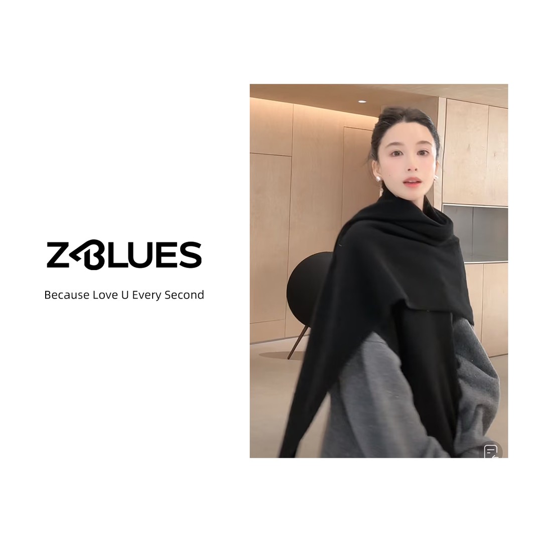 Z.blues初见旋律秋冬经典时尚重塑纯色羊毛披肩YZDJ1006