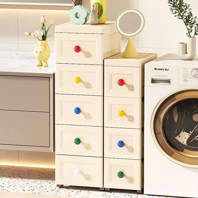 18/24面宽奶油风多巴胺夹缝收纳柜卧室卫生间缝隙柜小户型储物柜,收纳整理,收纳柜,淘宝优惠券,粉丝福利购,淘宝优惠卷