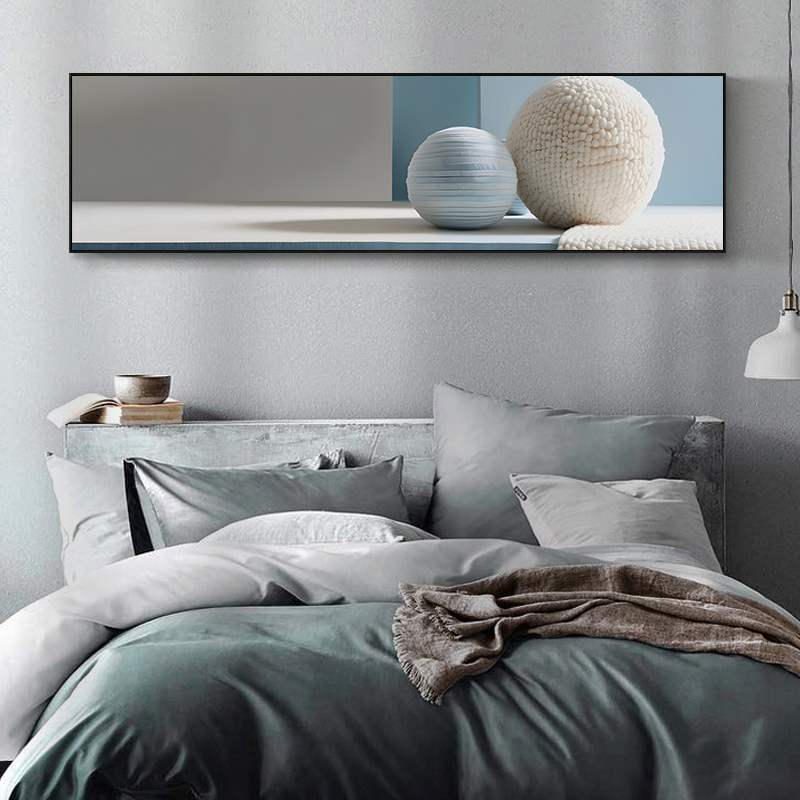 奶油风卧室装饰画高级感抽象主卧床头挂画酒店宾馆肌理感房间壁画