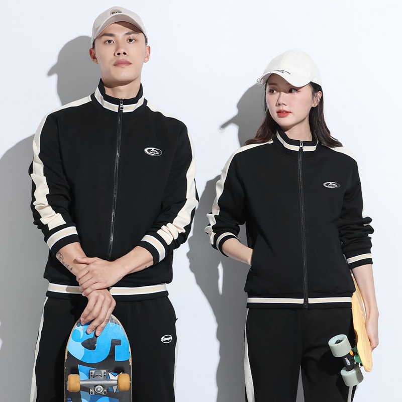 男士运动套装春秋季情侣运动服时尚宽松大码休闲男女运动服两件套