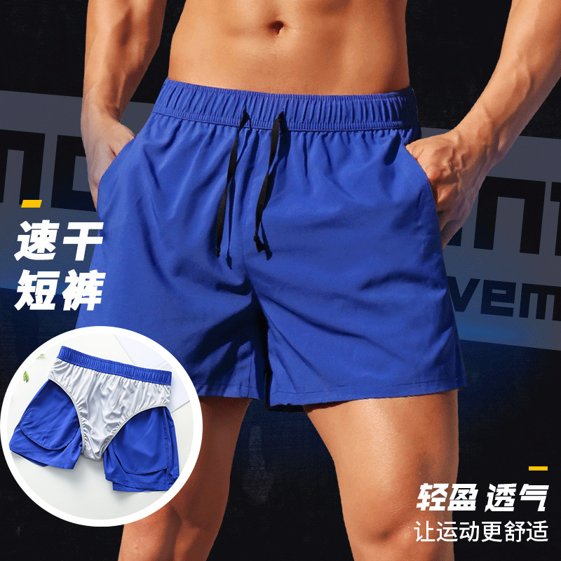 夏季新款健身短裤宽松休闲薄款三分裤速干篮球裤跑步运动短裤男士