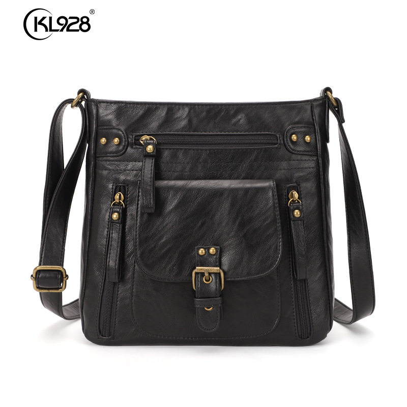 亚马逊bags竖款女士包包时尚单肩包欧美复古小方包休闲旅行斜挎包