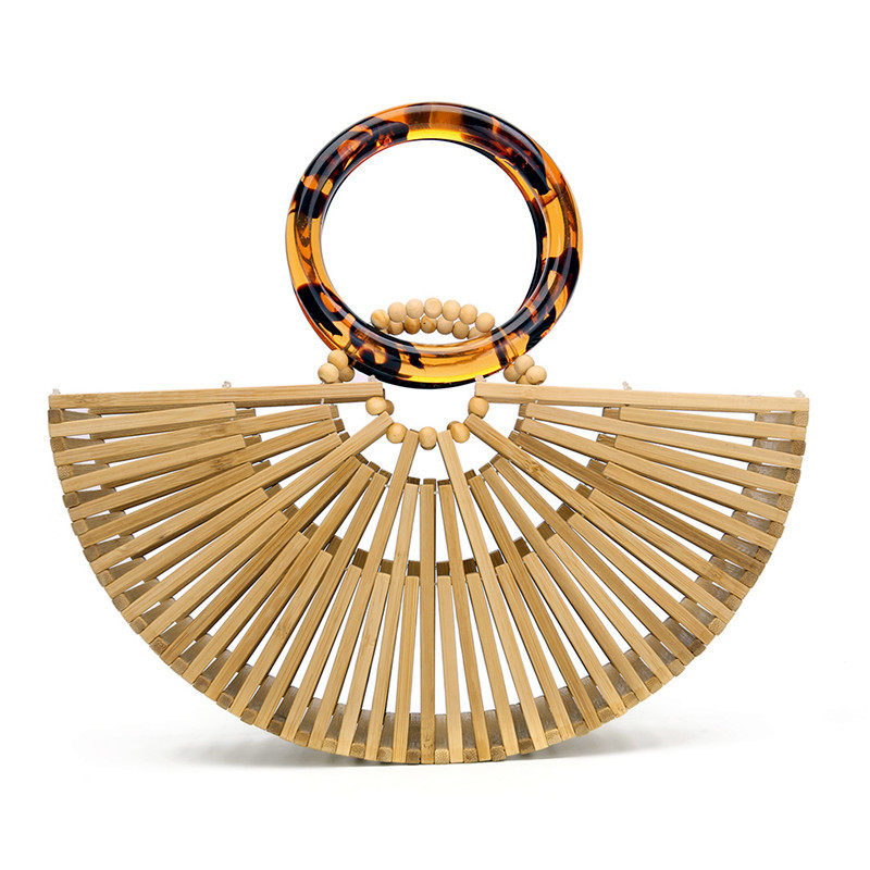 新款竹编包亚克力手提竹包镂空编织包欧美复古沙滩包一件,箱包皮具/热销女包/男包,手拿包,淘宝优惠券,粉丝福利购,淘宝优惠卷