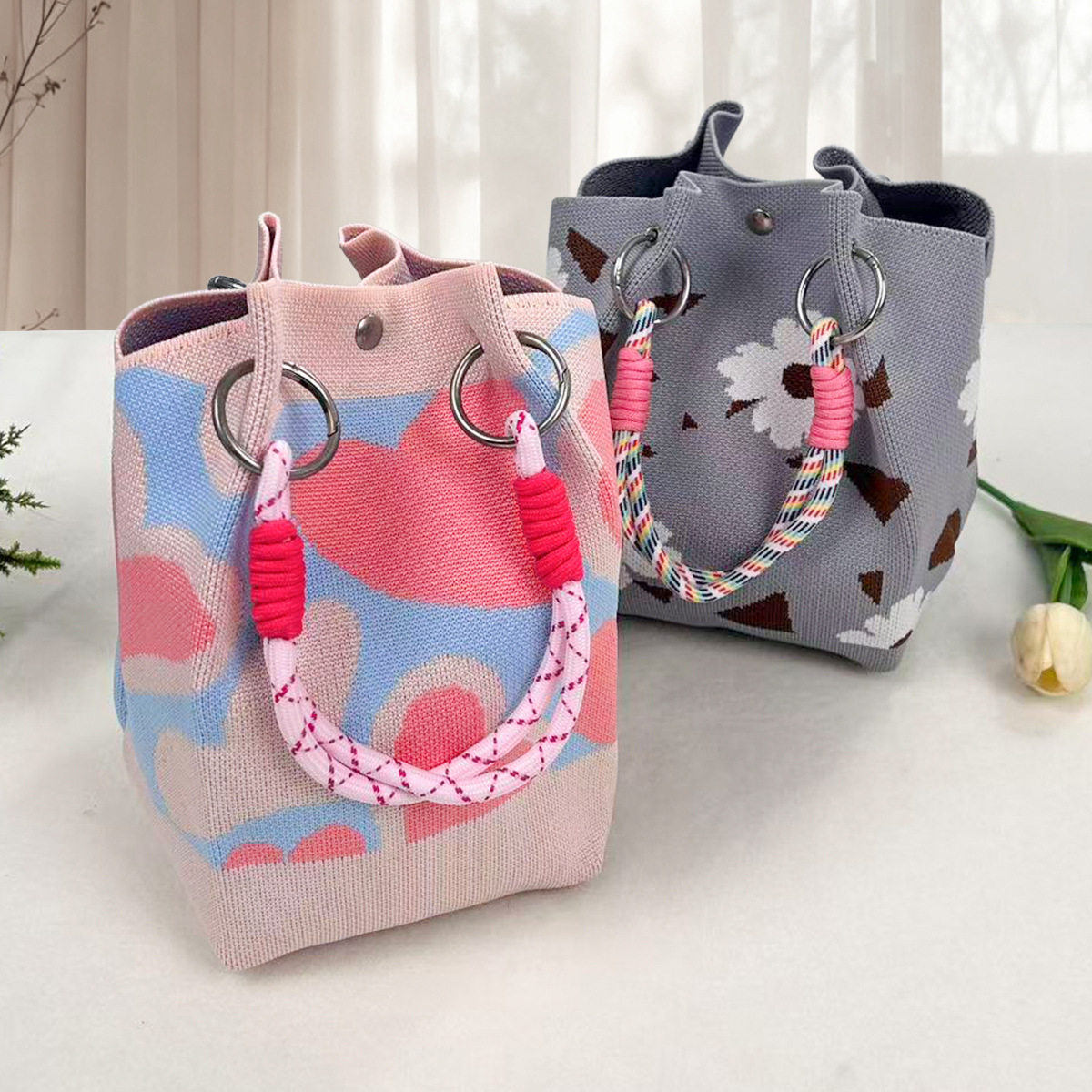 爆款针织包包环扣编织斜挎女包日常通勤购物时尚手提包,箱包皮具/热销女包/男包,手拿包,淘宝优惠券,粉丝福利购,淘宝优惠卷