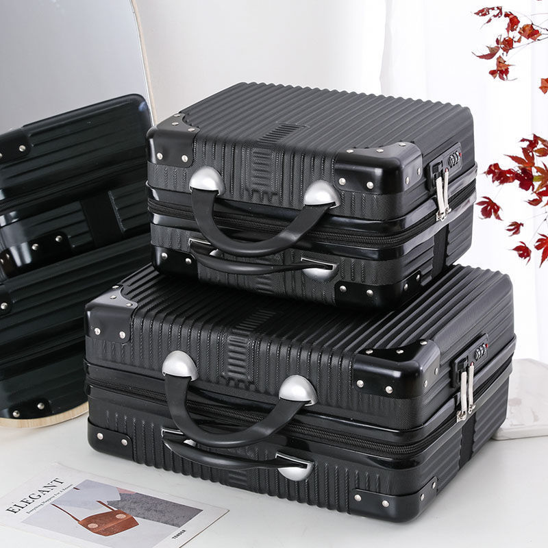 手提箱子14寸密码箱女复古小