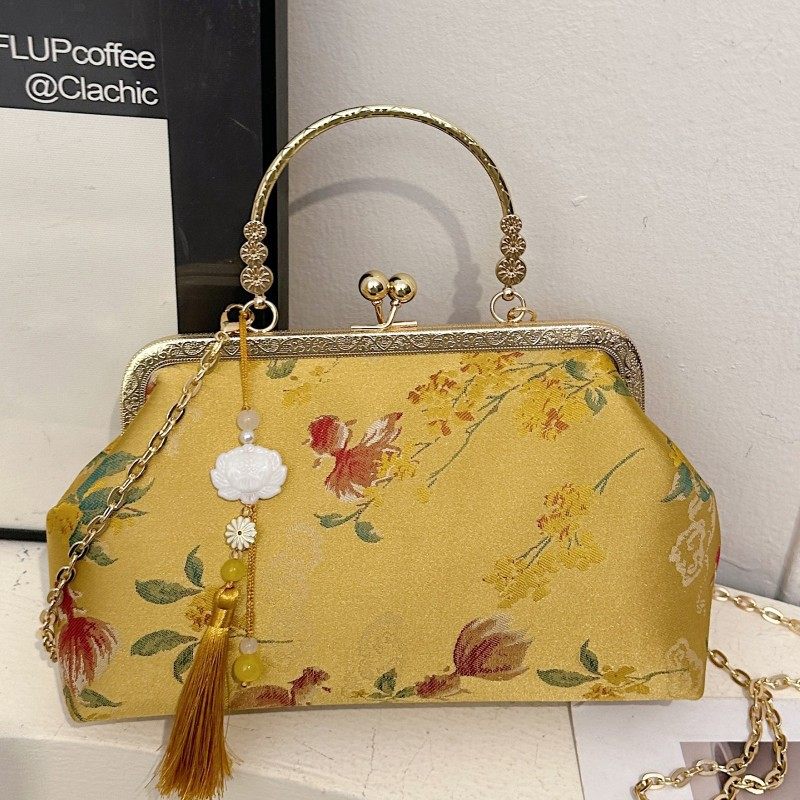 中国风印花旗袍包包女优雅复古夹口手提包经典古风小包手拎妈妈包,箱包皮具/热销女包/男包,手拿包,淘宝优惠券,粉丝福利购,淘宝优惠卷