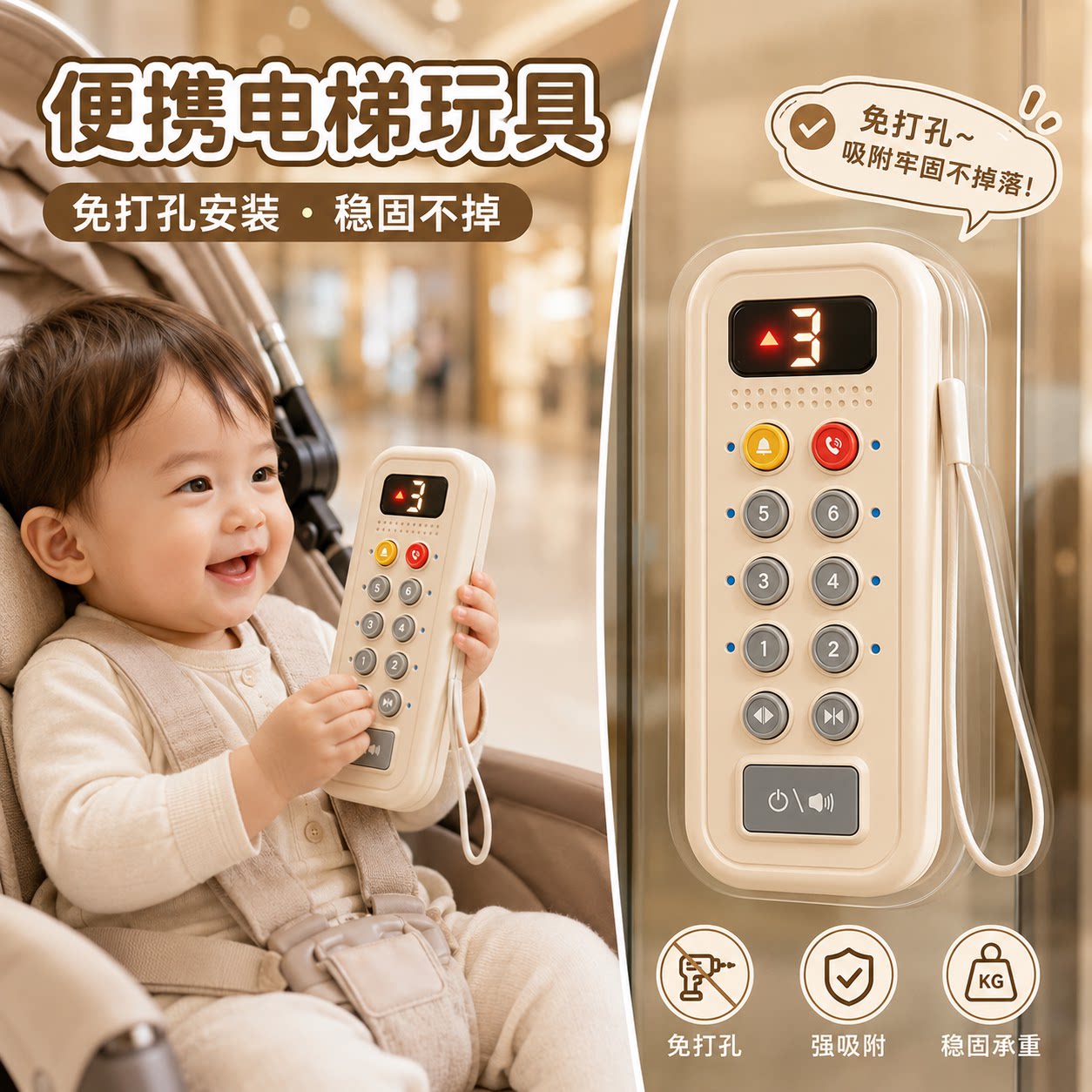 儿童电梯按钮模拟早教益智玩具图片