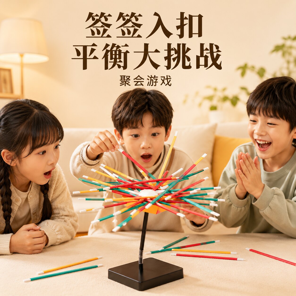 签签入扣平衡叠叠乐儿童桌游图片
