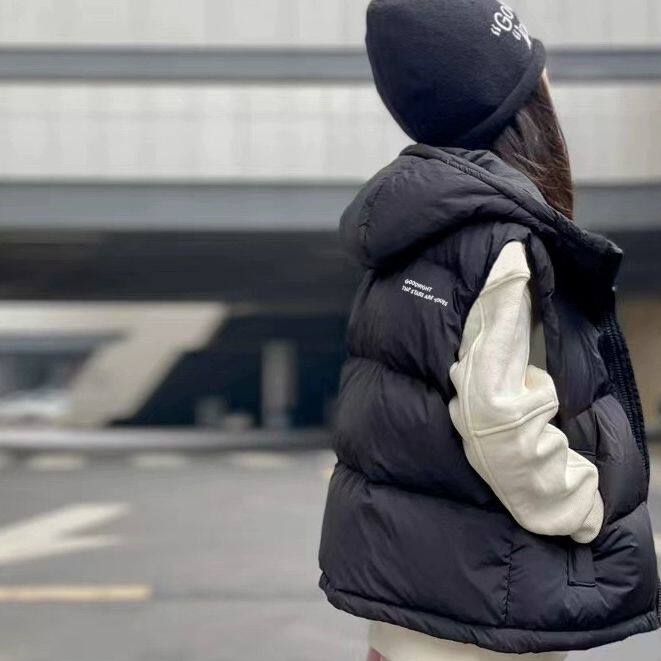 木木屋儿童装男童马甲秋冬装2024新款中大童加厚连帽马甲冬款背心