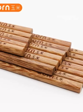 鸡翅木筷子家用实木家庭装原木头木质红木快子10双日式环保酒店筷