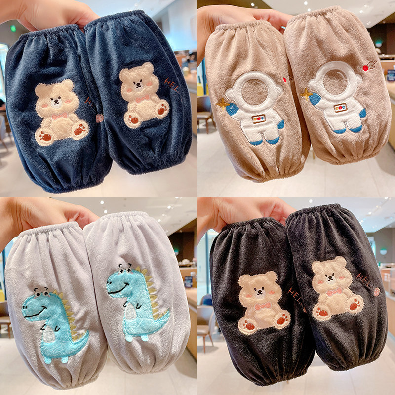 儿童袖套男童2025秋冬新款宝宝可爱太空人护袖男女孩防污耐脏套袖