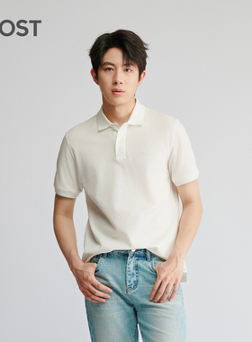 MOST/姆氏德男士白色短袖polo衫夏季简约翻领休闲t恤C52211106