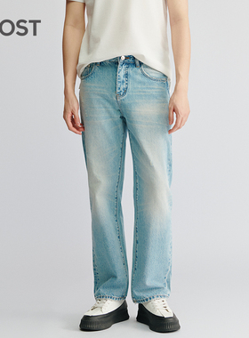MOST/姆氏德夏季薄款浅蓝色牛仔裤男款复古宽松直筒长裤C52262088