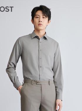 MOST/姆氏德灰色长袖抗皱商务衬衫春高级感西装结婚衬衣C51150054