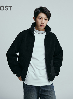 MOST/姆氏德男装黑色羊羔毛夹克户外休闲茄克立领外套潮C33104018