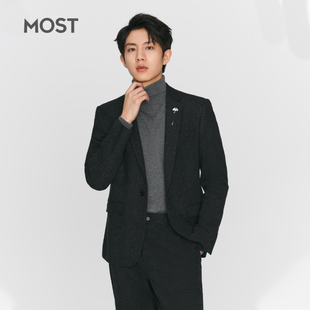 MOST/姆氏德男装西装套装两件套冬季正装休闲纯色西服C210110017