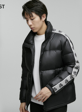 MOST/姆氏德男装冬季羽绒服男立领修身侧织带加厚外套C34120005