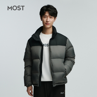 MOST黑灰撞色潮流保暖羽绒服