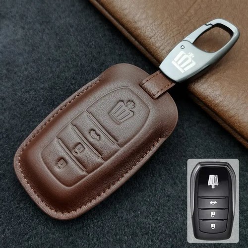 丰田商务牛皮防丢钥匙皮套