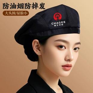 女士厨房专用帽子厨师帽子餐饮专用厨房工作帽防掉头发女款烘焙服