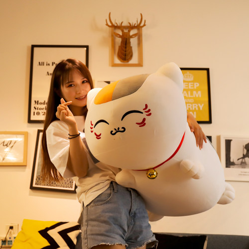 夏目友人帐猫咪老师公仔毛绒玩具暖手娘口三三玩偶可爱娃娃抱枕女 - 封面