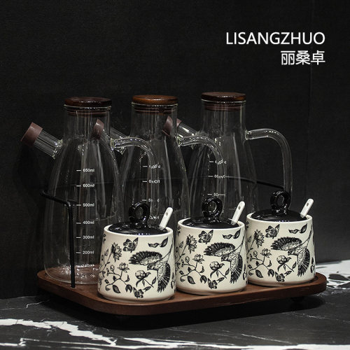 丽桑卓法式复古厨房调味罐套装