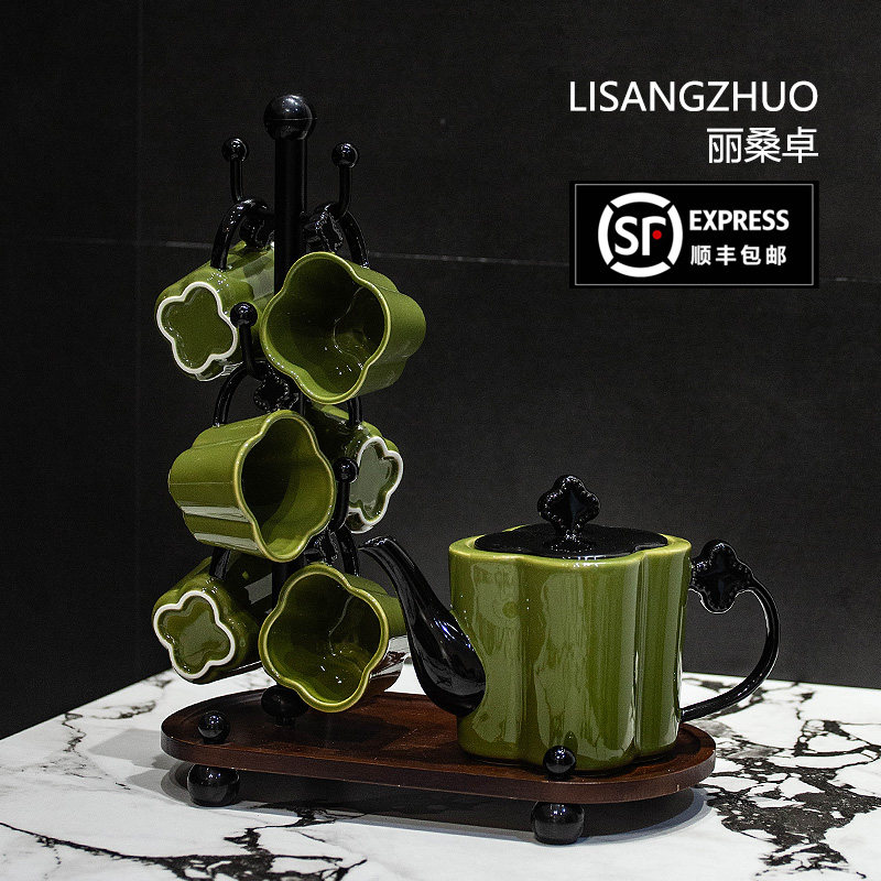 茶具套装茶壶客厅待客水杯家用杯具中古风杯子水具新居乔迁茶杯