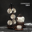 法式 家用待客 复古花草茶具下午茶茶杯轻奢简约茶壶水果茶壶套装