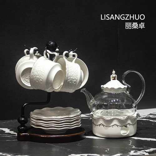 丽桑卓法式复古花草茶具