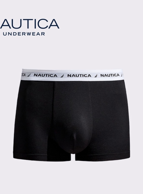 Nautica Underwear 男士平角内裤莫代尔防卷边四角短裤单条装