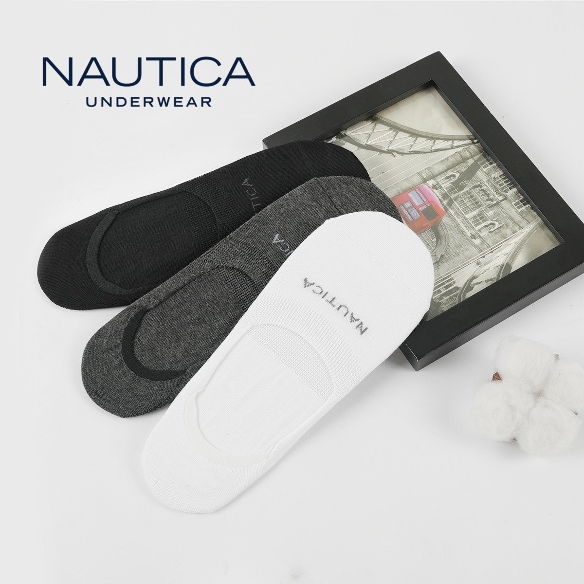 Nautica Underwear 商务男士船袜浅口跑步凉皮袜子不掉跟防滑3双,女士内衣/男士内衣/家居服,船袜,淘宝优惠券,粉丝福利购,淘宝优惠卷