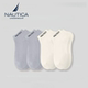 Nautica 4双 短袜子精梳棉男生短筒袜跑步四季 Underwear 商务男士