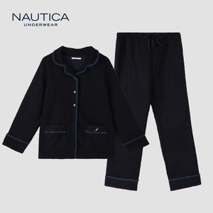 Nautica Underwear女士家居服套装柔软摇粒绒舒适睡衣套装
