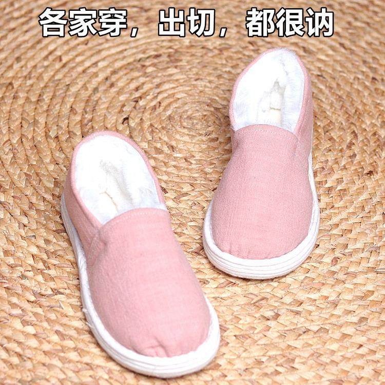 纯手工千层棉鞋加绒保暖秋冬季女