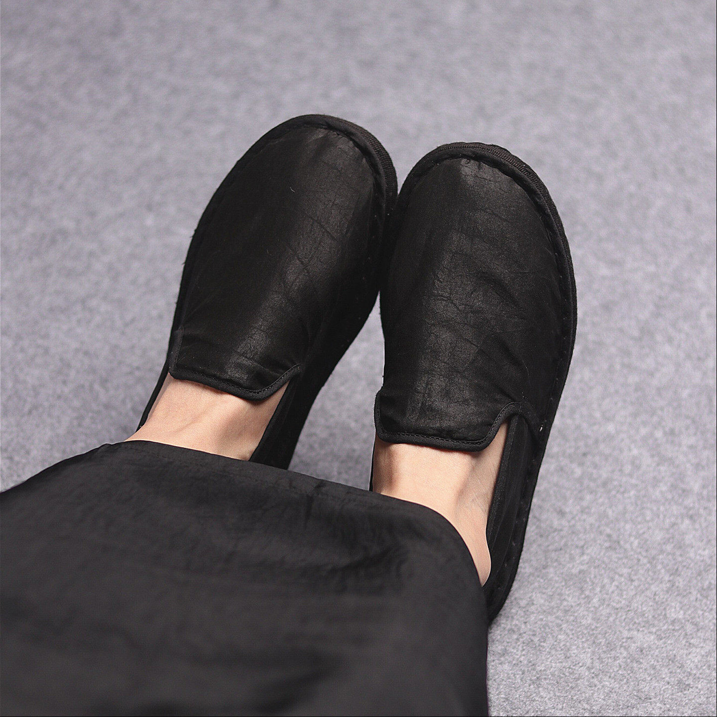 纯手工千层底布鞋老北京布鞋夏男女一脚蹬香云纱透气软底布鞋质感,女鞋,传统布鞋,淘宝优惠券,粉丝福利购,淘宝优惠卷