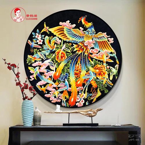 diy可定制非遗手工艺掐丝珐琅画