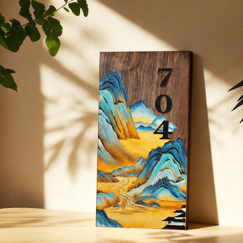 家用入户门牌号定制掐丝珐琅手工