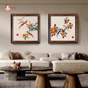 花鸟喜鹊 景泰蓝掐丝珐琅画diy材料包非遗手工礼物中式摆件装饰画