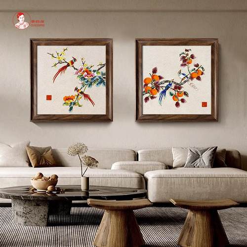 景韵阁珐琅手工diy花鸟装饰画