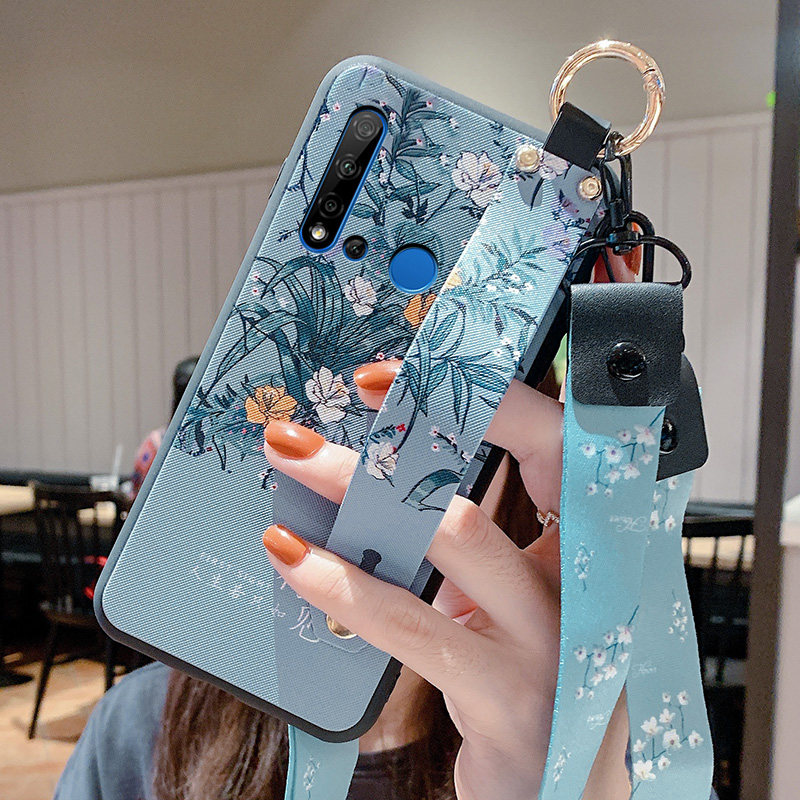 适用于华为nova5i手机壳glk-al00腕带nove带挂绳n0ve5l支架华为novel5