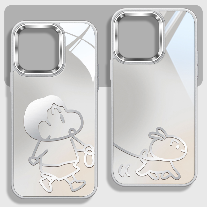 蜡笔小新小白情侣不包镜头手机壳