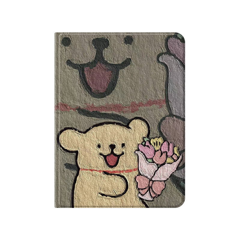 适用油画小狗情侣iPad平板套